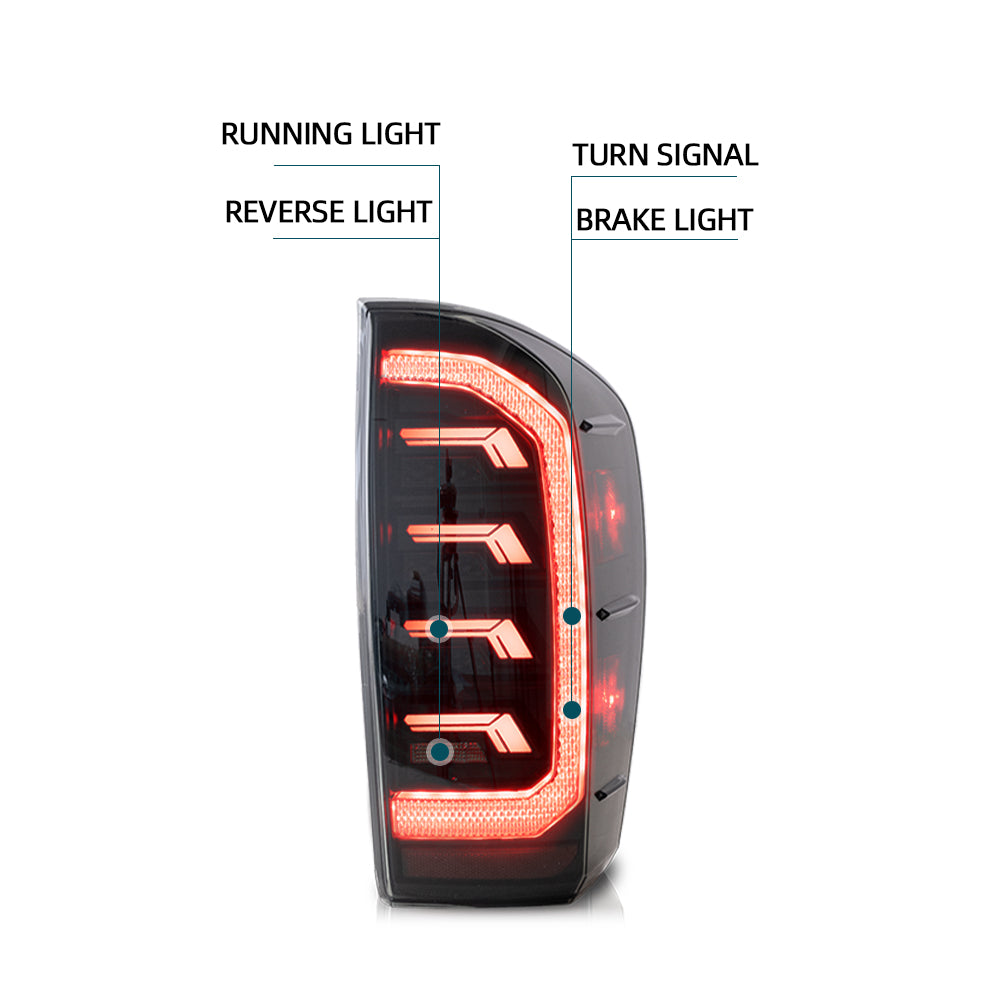 LED Smoked Taillights For 2016-2021 Toyota Tacoma