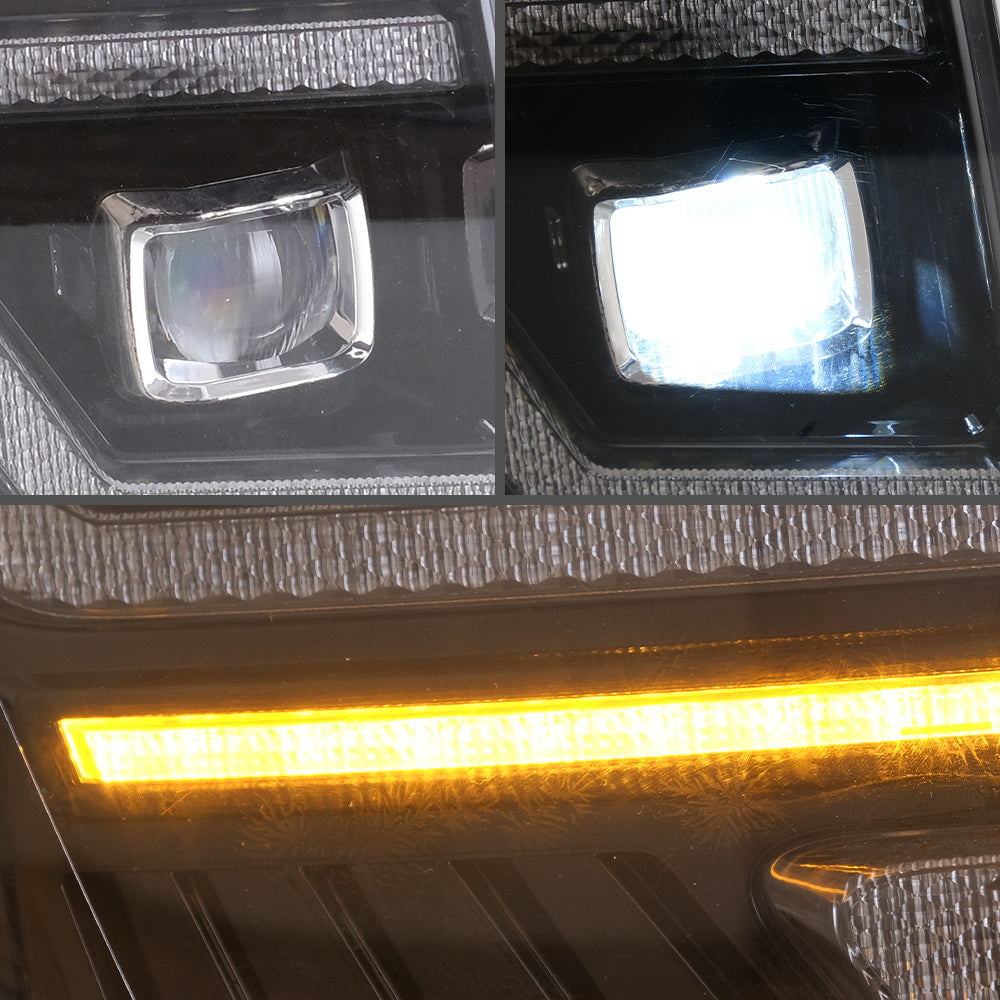 Vland Carlamp Projector LED Headlights For Ford F150 2009-2014 with Dynamic DRL