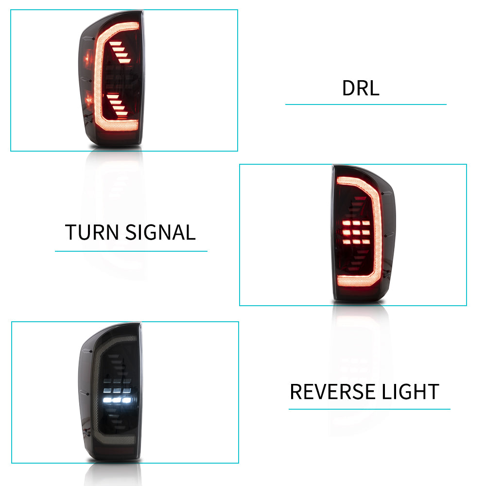 VLAND LED Taillights For Toyota Tacoma 2016-2022 with Sequential Indicators Turn Signals