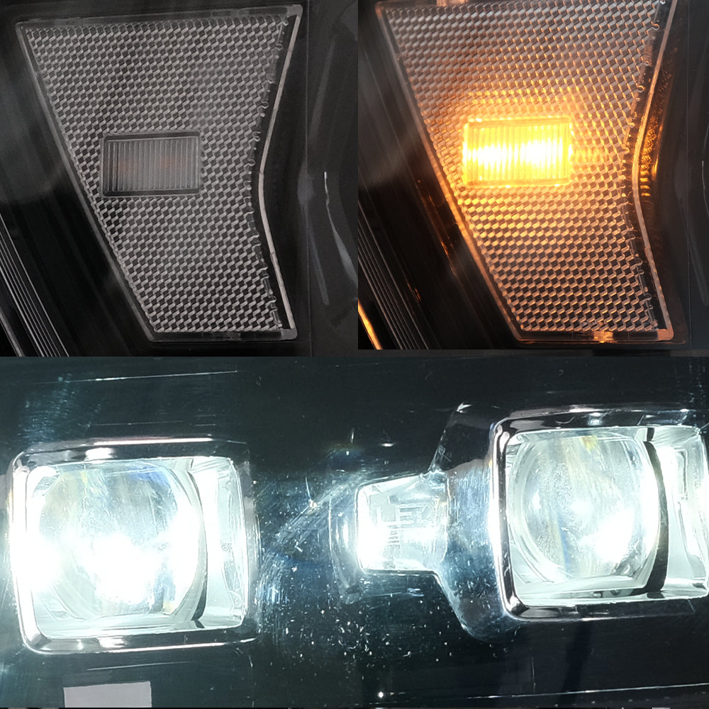 Vland Carlamp  LED Matrix Projector Headlights For Dodge RAM 1500 2019-2024