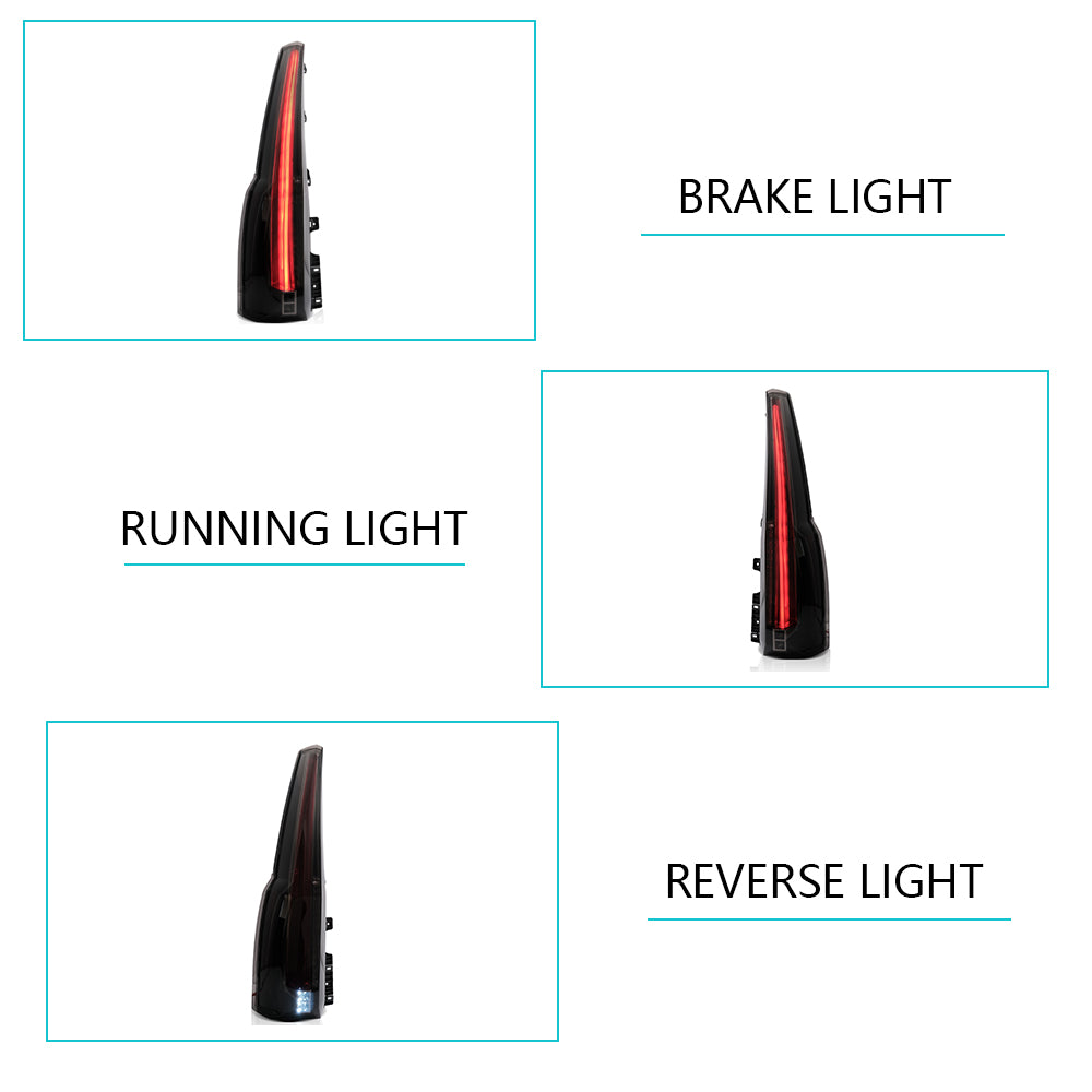 Vland Carlamp Tail Light for 2015-2020 GMC Yukon/Denali/XL Smoked