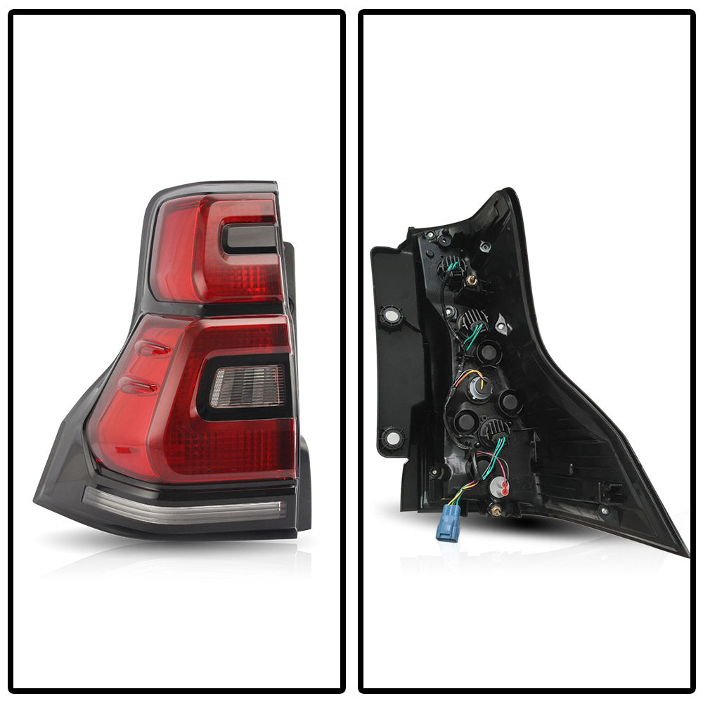 Vland Carlamp  Full LED Taillights for Toyota 2010-2016 Land Cruiser Prado Red Lens