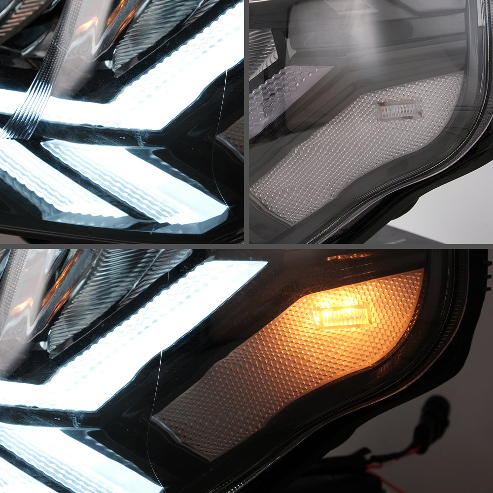 VLAND LED Reflective bowl Headlights For 2014-2024 Toyota 4Runner