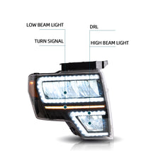 Charger l'image dans la galerie, Vland Carlamp Projector Headlights Fit for Ford F150 2009-2014(Not Fit For F250/F350)