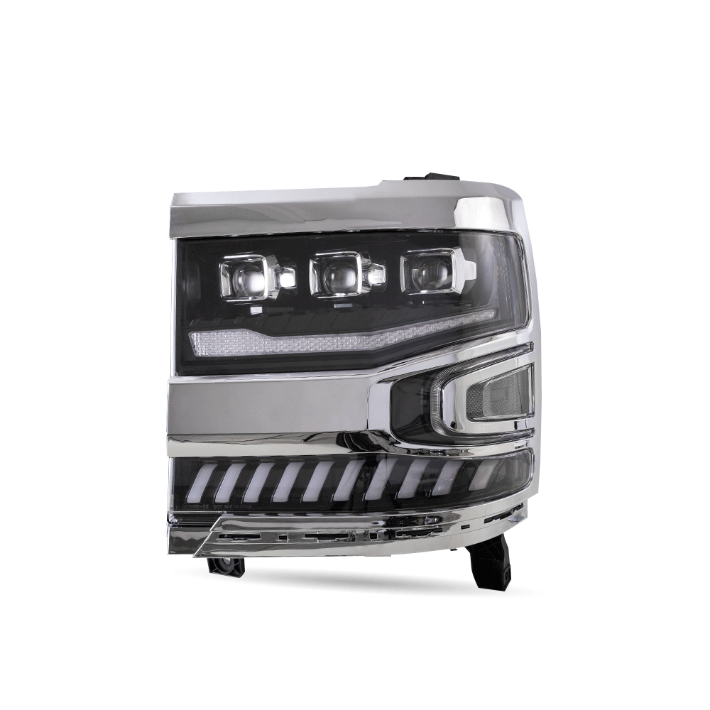 Vland Carlamp Full LED Projector Headlights For Chevrolet Silverado 1500 2016-2018 With LED lens dual beam