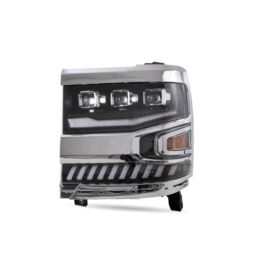 Vland Carlamp Full LED Projector Headlights For Chevrolet Silverado 1500 2016-2018 With LED lens dual beam