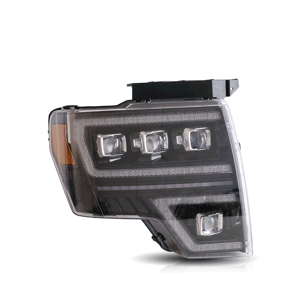 Vland Carlamp Projector LED Headlights For Ford F150 2009-2014 with Dynamic DRL