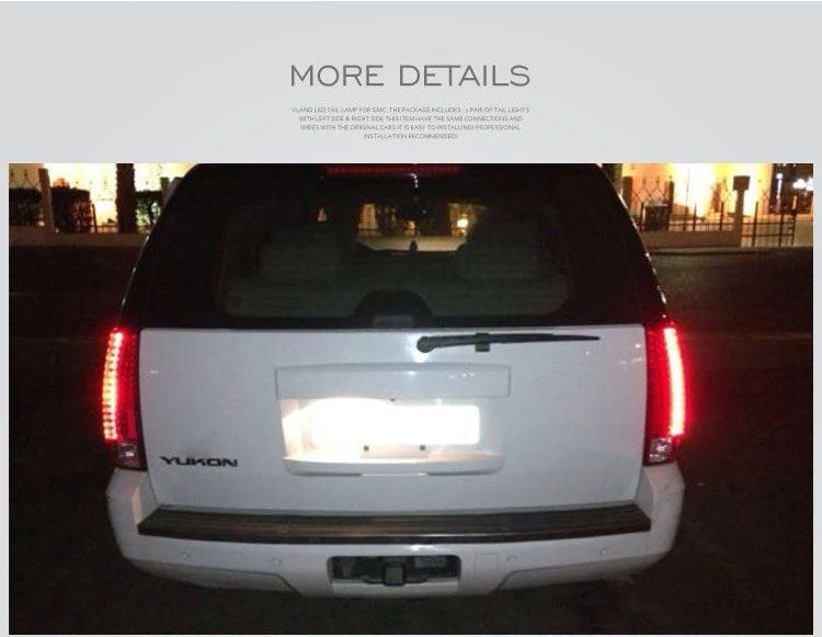 VLAND for GMC 2007-2014(NOT for Barn Door Models) LED TAIL LAMP ABS,PMMA,GLASSMaterial