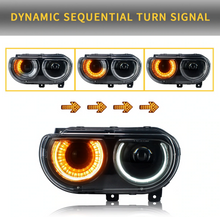 Charger l'image dans la galerie, Vland Headlights And Tail Lights For Dodge Challenger 2008-2014