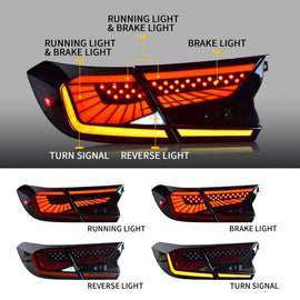 Vland Carlamp LED Tylne Światła Do Honda Accord 10. Gen 2018-2021