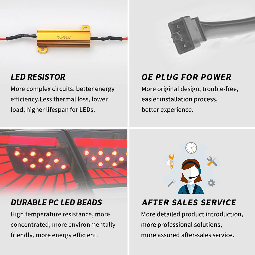 Vland Carlamp LED-Rückleuchten für Honda Accord 10. Generation 2018–2021