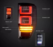 Carica l'immagine nel visualizzatore di Gallery, 12-22 Ford Ranger(T6/P375) Vland LED Tail Lights With Sequential Turn Signal (Not Fit For US Models)