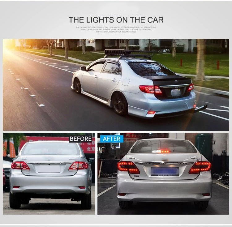 VLAND for Toyota Corolla Tail Lights 2011 2012 2013 (Not fit American models)