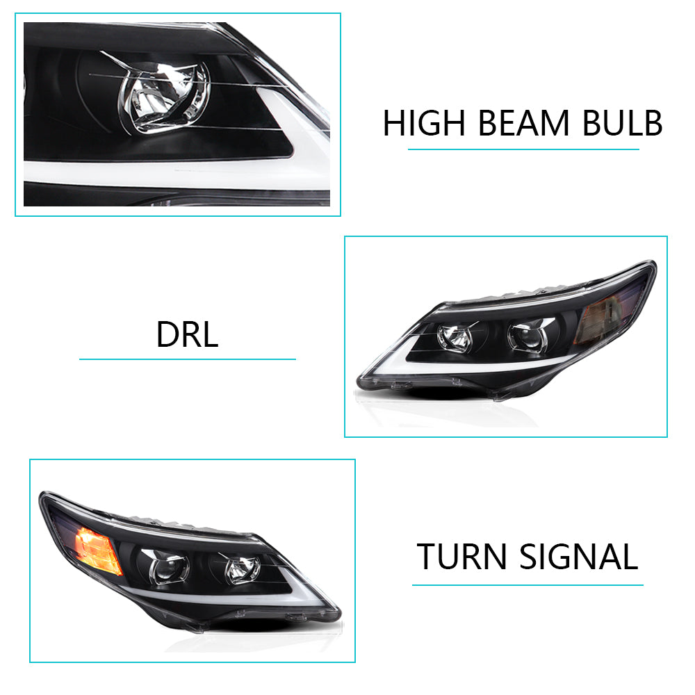 Reflektory projekcyjne Vland Carlamp do Toyoty Camry 2012-2014 (pasujące do modeli amerykańskich)