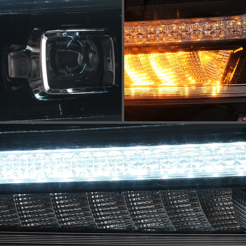 Vland Carlamp  LED Matrix Projector Headlights For Dodge RAM 1500 2019-2024