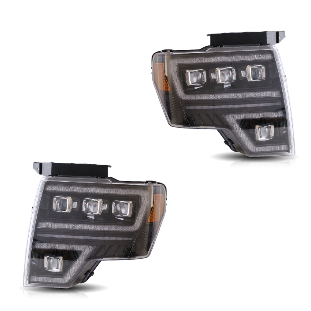 2009-2014 Ford F150 LED Projector Headlights with Dynamic DRL