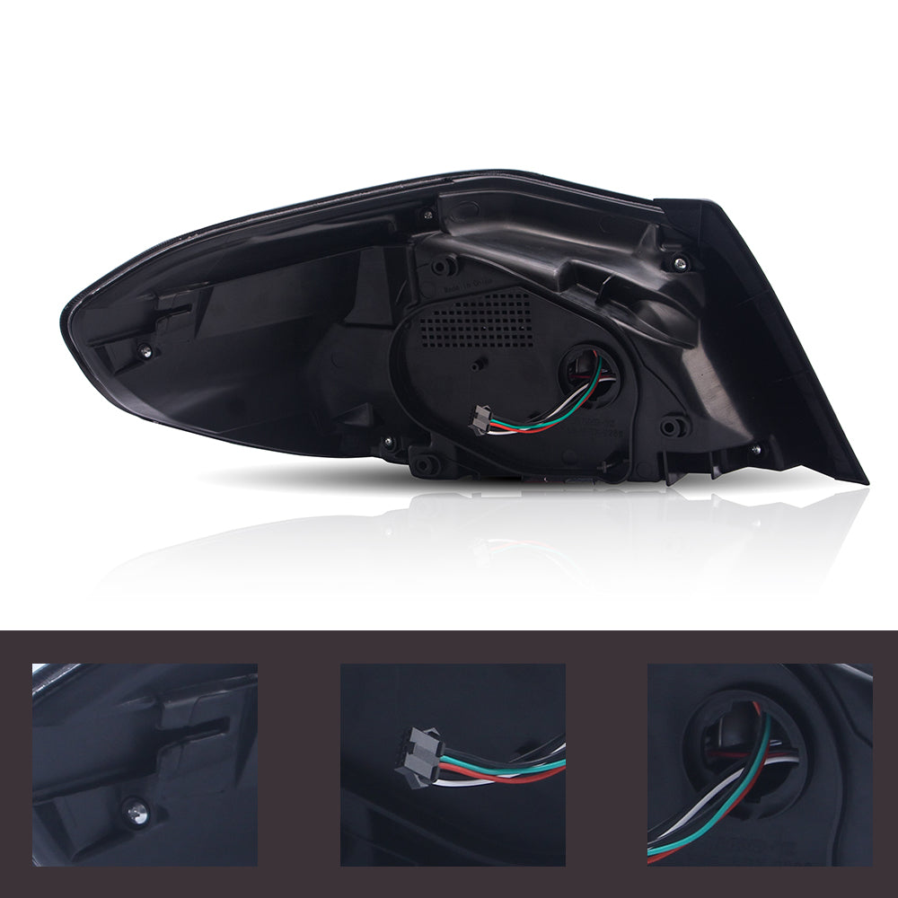 Full LED Subaru Wrx Tail Lights 2015-2019 ABS, PMMA, GLASS Material