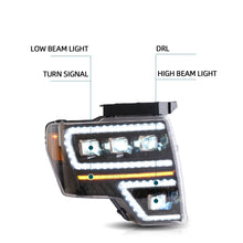 Cargar imagen en el visor de la galería, Vland Carlamp Projector LED Headlights For Ford F150 2009-2014 with Dynamic DRL