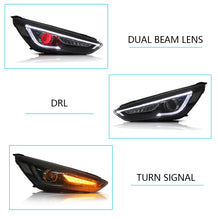 Laden Sie das Bild in den Galerie-Viewer, 15-18 Ford Focus MK3 ST RS Vland Dual Beam Projektorscheinwerfer Schwarz