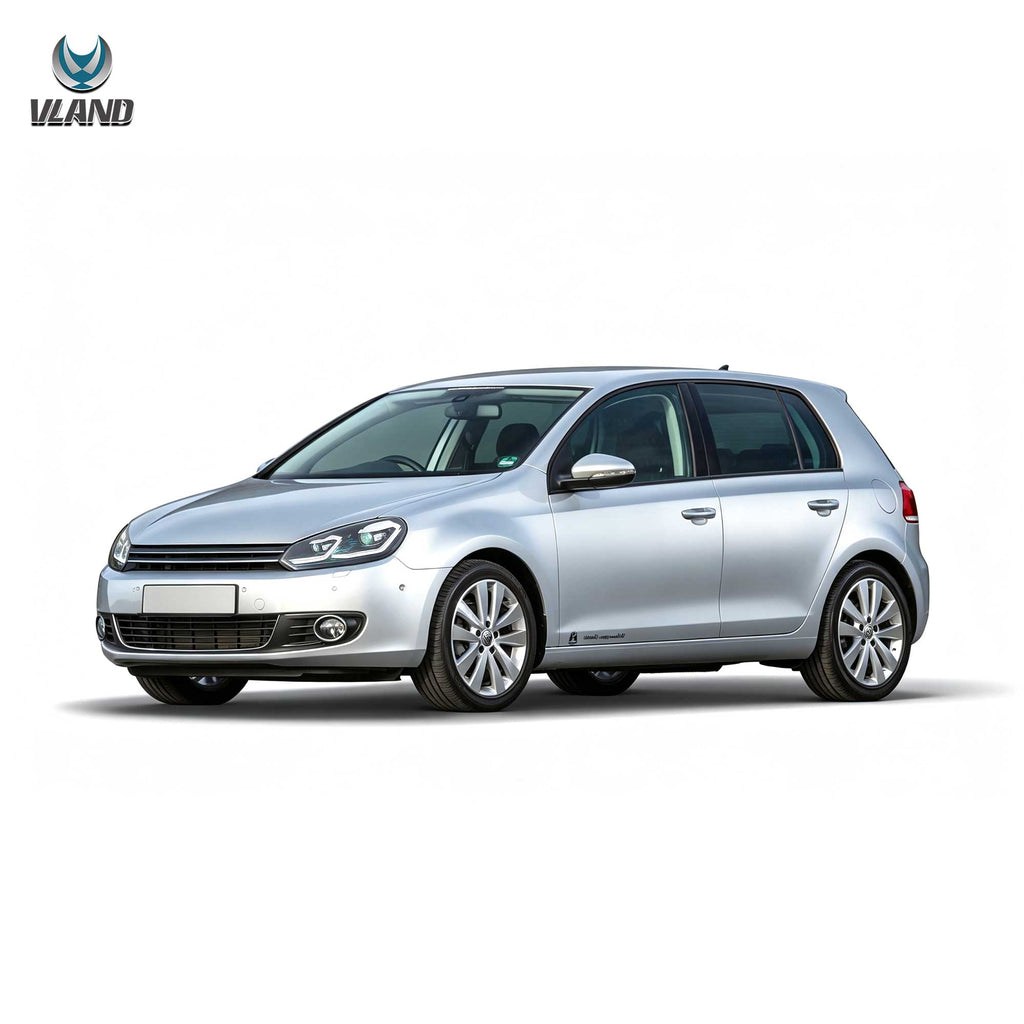 08-14 VW Golf Mk6 Vland Full LED Headlights MK7.5 Style