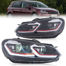Load image into Gallery viewer, 08-14 VW Golf Mk6 Vland Full LED Headlights MK7.5 Style