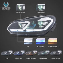 Load image into Gallery viewer, 08-14 VW Golf Mk6 Vland Full LED Headlights MK7.5 Style