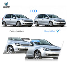 Load image into Gallery viewer, 08-14 VW Golf Mk6 Vland Full LED Headlights MK7.5 Style