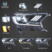 Carregar imagem no visualizador da galeria, 15-19-Ford-Ranger-T6-Vland-LED-Projector-HeadLights-WSequential-L_R-YHA-RG-8101B-2B31A_3
