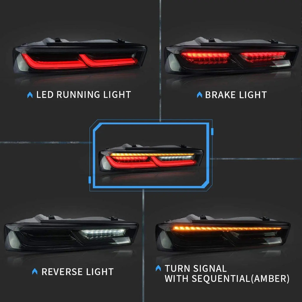 16-18 Chevrolet Camaro Vland Full LED Tail Lights (Fit For European Models)