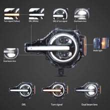 Cargar imagen en el visor de la galería, 20-24-Ford-Bronco-Vland-Full-LED-Projector-RGB-Headlights-YAA-BRC-2062A-2