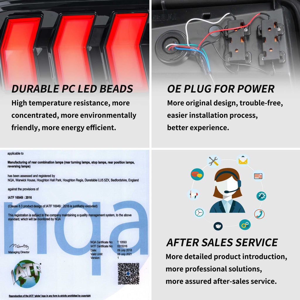 2005-2009-Ford-Mustang-5th-Gen-S197-Vland-LED-Tail-Lights-Amber-Sequential-Turn-Signal-YHB-YM-8096-TM1YC_11