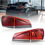 Vland Carlamp LED задни светлини за Lexus 2006-2012 IS250 IS350 ISF Червена леща