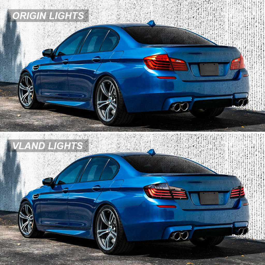 11-17 BMW 5 Series F10 F18 Vland LED Tail Lights With Amber Turn Signal