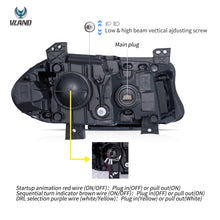 Carregar imagem no visualizador da galeria, 2015-2023-Dodge-Charger-Vland-Bi-LED-Projectors-Headlights-Black-YAA-XCHR-2033B-2B31A-4