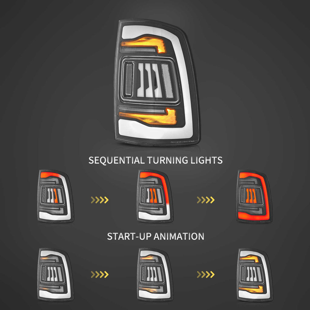 2019-2024-Dodge-RAM-2500-RAM-3500-Vland-LED-Tail-Lights-With-Amber-Turn-Signal-YHB-DG-8086C-TM1YC-2