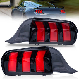 2024-2026 Ford Mustang S650 Vland LED Tail Lights W/Amber Turn Signals