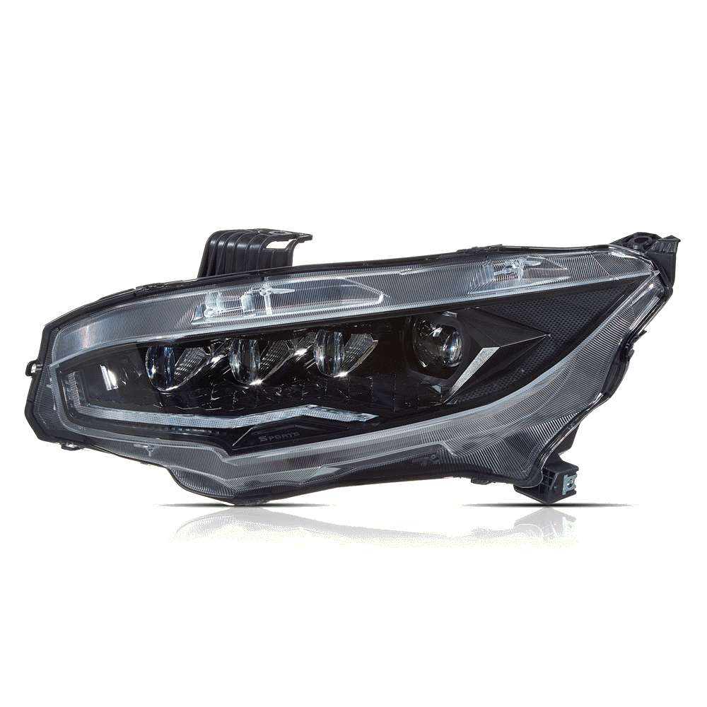 Honda Civic 10 Sedan/Coupe/Hatchback/Type R 2016-2021 Vland LED Headlights