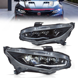 Honda Civic 10 Sedan/Coupe/Hatchback/Type R 2016-2021 Vland LED Headlights