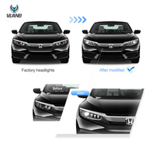 Cargar imagen en el visor de la galería, Honda Civic 10 Sedan/Coupe/Hatchback/Type R 2016-2021 Vland LED Headlights