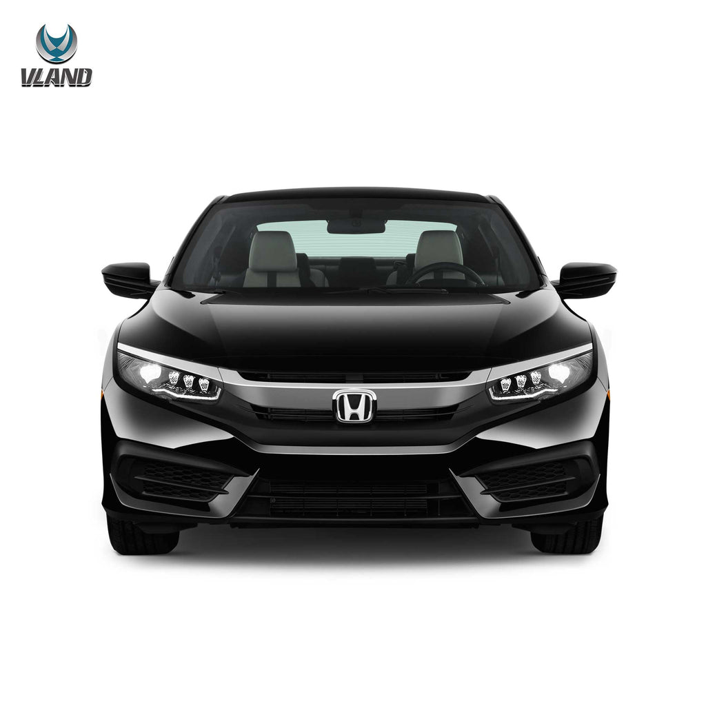 Honda Civic 10 Sedan/Coupe/Hatchback/Type R 2016-2021 Vland LED Headlights