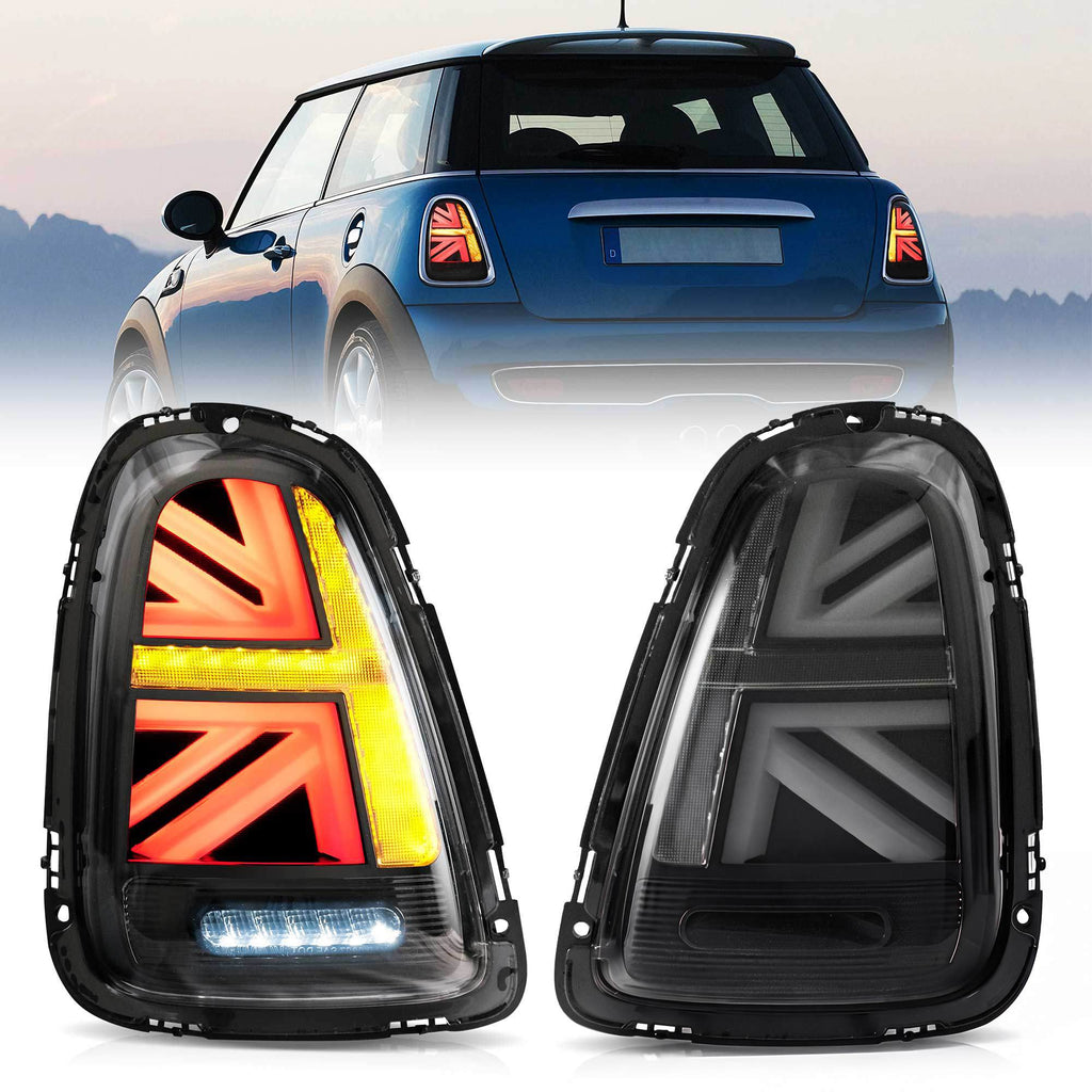 Mini Cooper R56 R57 R58 R59 2007-2013 Vland LED Tail Lights Union Jack [E-mark]