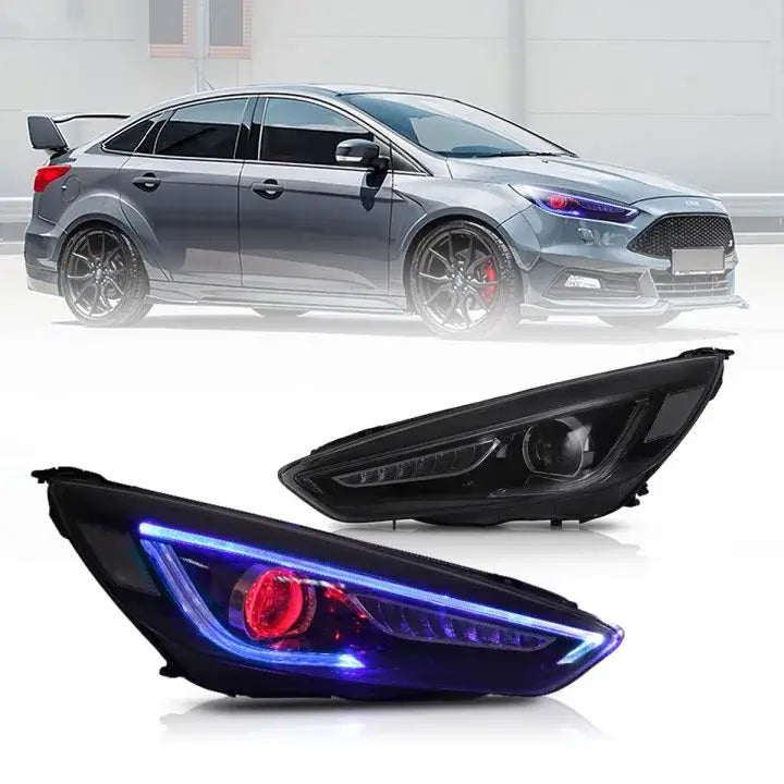 Vland  Headlights For 2015-2018 Ford Focus Dual Beam Lens