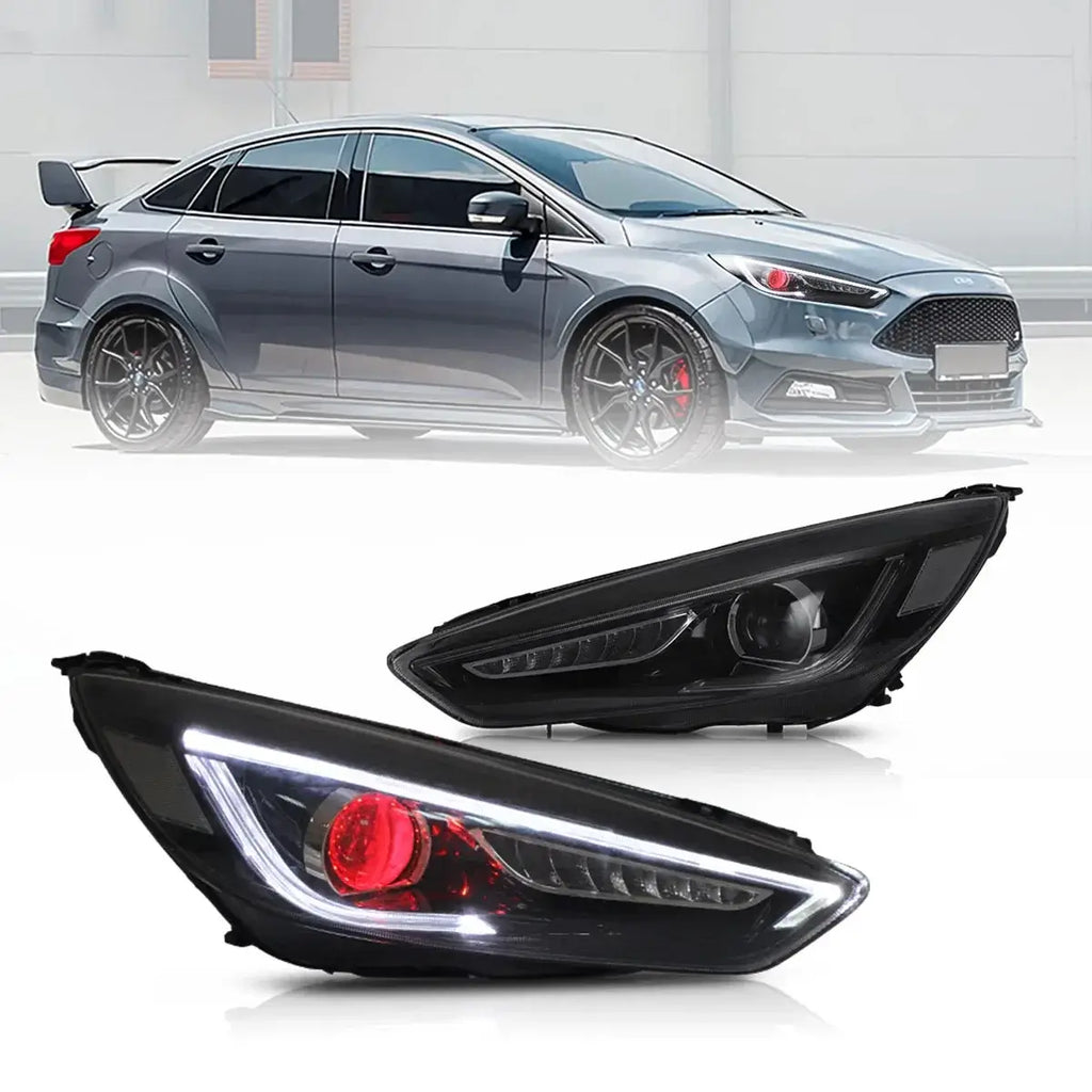Vland  Headlights For 2015-2018 Ford Focus Dual Beam Lens
