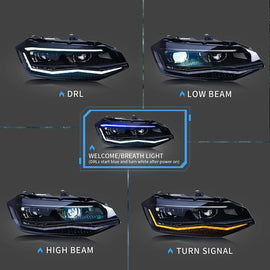 VLAND Headlight for Polo MK6 2017-2021 with Sequential Turn Signal