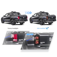 Заредете изображението в програмата за преглед на галерия, 10-22 VW Amarok Vland LED Aftermarket Tail Lights With Dynamic Welcome Lighting Smoked