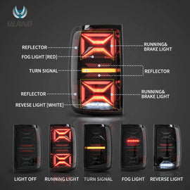 10-21 VW Amarok Pickup TDI TSI Vland LED Tail Lights [E-mark]