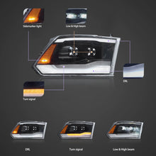 Cargar imagen en el visor de la galería, Vland Dodge Ram 1500 2500 3500 09-18 HeadLights Full LED Black