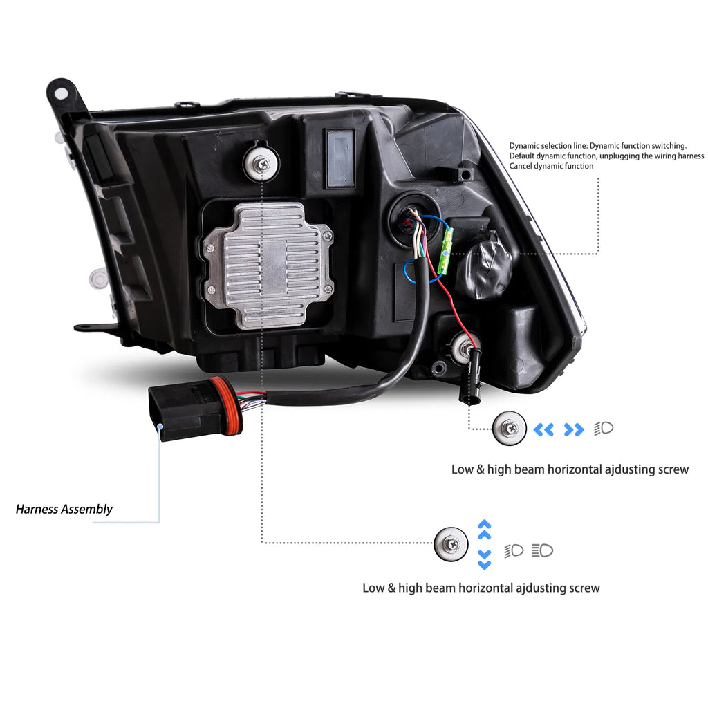Vland-09-18-Dodge-Ram-1500-2500-3500-HeadLights-Full-LED-Black-YAX-RM-6002B-4