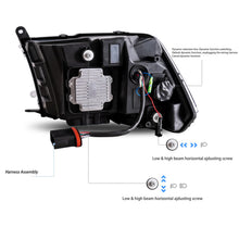 Cargar imagen en el visor de la galería, Vland-09-18-Dodge-Ram-1500-2500-3500-HeadLights-Full-LED-Black-YAX-RM-6002B-4