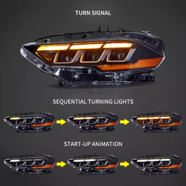 VLAND LED  Headlights Compatible with Mustang 2018-2023 With S650 Style A Set
